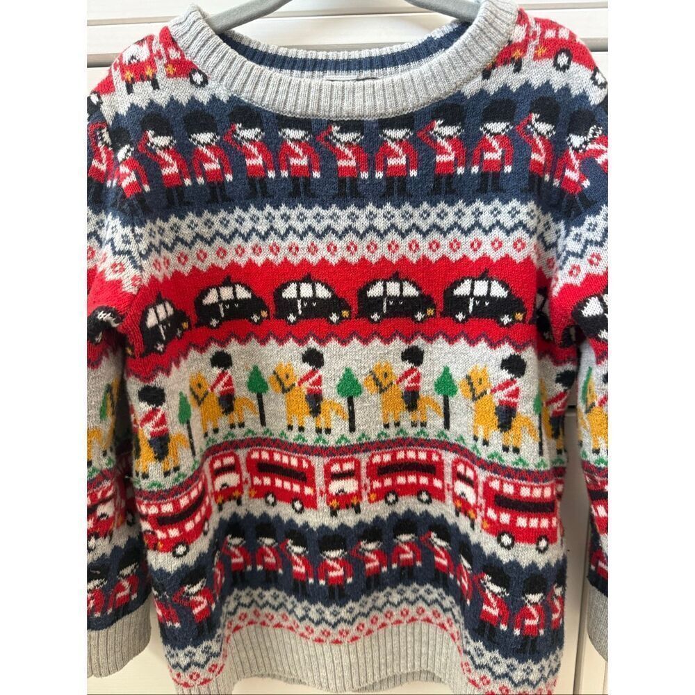 TU 4-5 Year Old Boy Christmas British Jumper Sweater - Picture 2 of 4